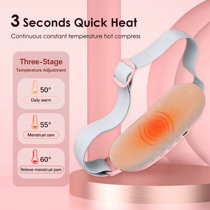 USB Menstrual Electric Heating Pad for Abdominal Vibration Massager Women Period Care Belly Heater Winter Warming Palace Belt